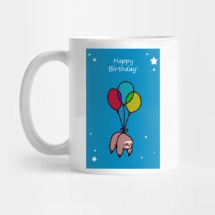 Happy Birthday Balloon Sloth Mug